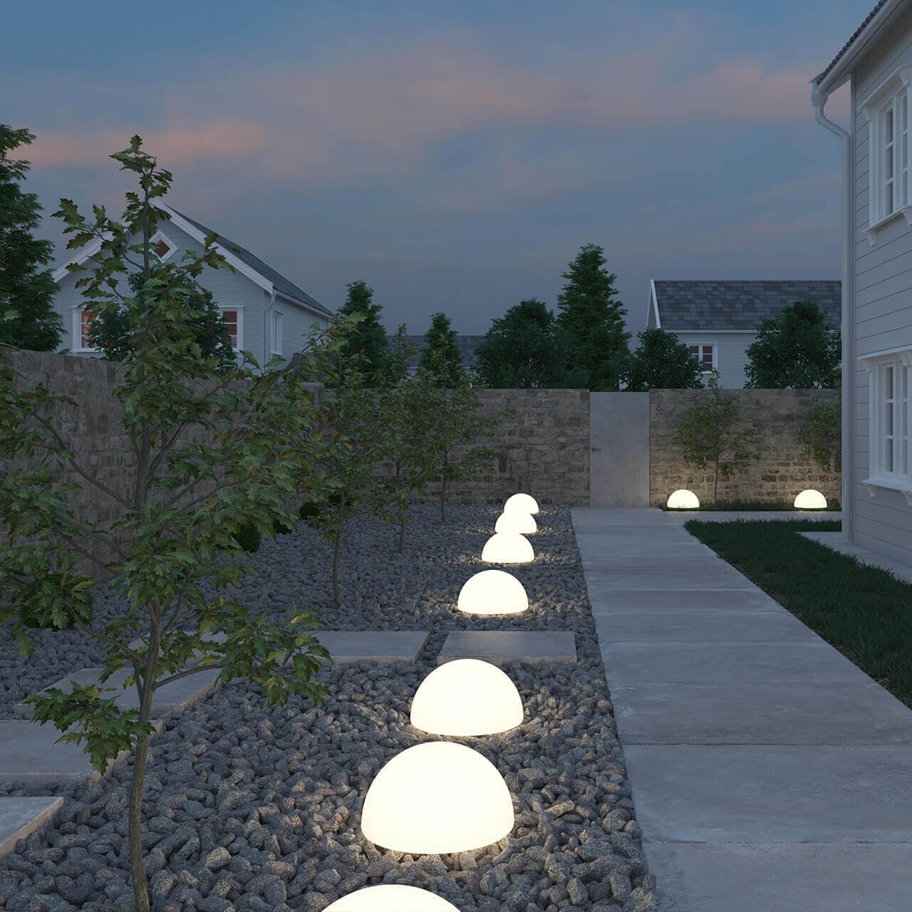 Ландшафтный светильник M3light Semisphere 21572000 M3LIGHT SEMISPHERE 311908 Белый  - Вид №1