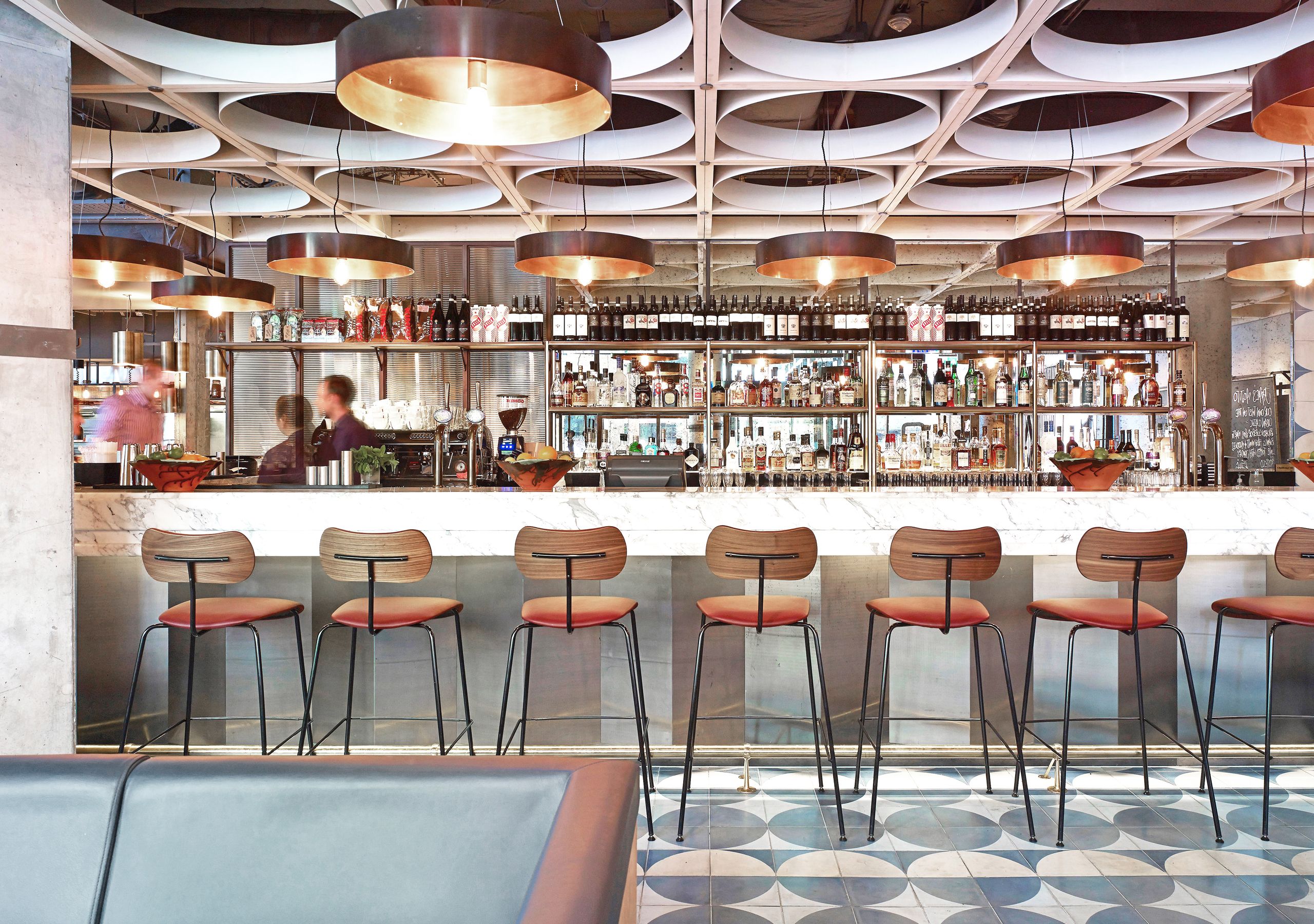 Высокий стул с тканевой подкладкой с подставкой для ног JOB’S Nod ARCH-00060781 - Вид №3