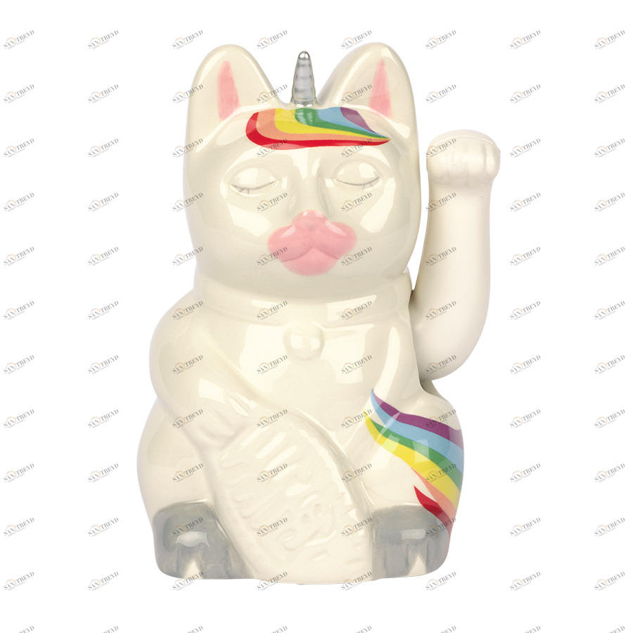 Статуэтка керамическая серая Unicorn Cat DOIY  00-3954172 Серый 