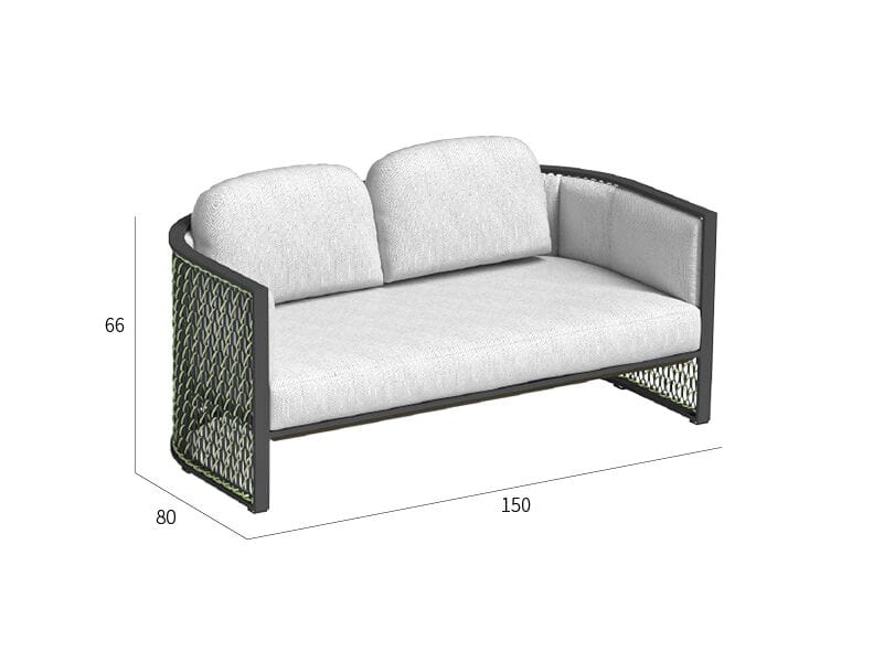 2-местный садовый диван из проволочной сетки VINEKO гнездо ARCH-00137363 - Вид №4
