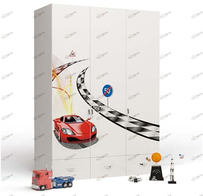 Шкаф ABC-KING 3х дверный Formula белая 4631148150362