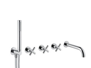 Набор для ванной из хромированной латуни