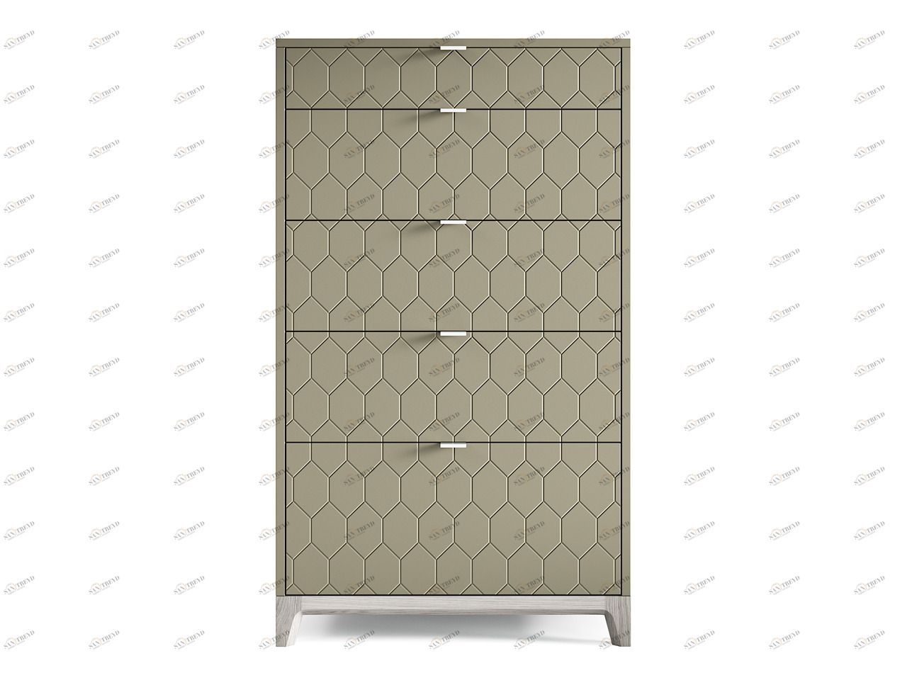 Комод высокий оливковый "Гравировка 2" Case THE IDEA ДИЗАЙНЕРСКИЕ 209974 Зеленый 