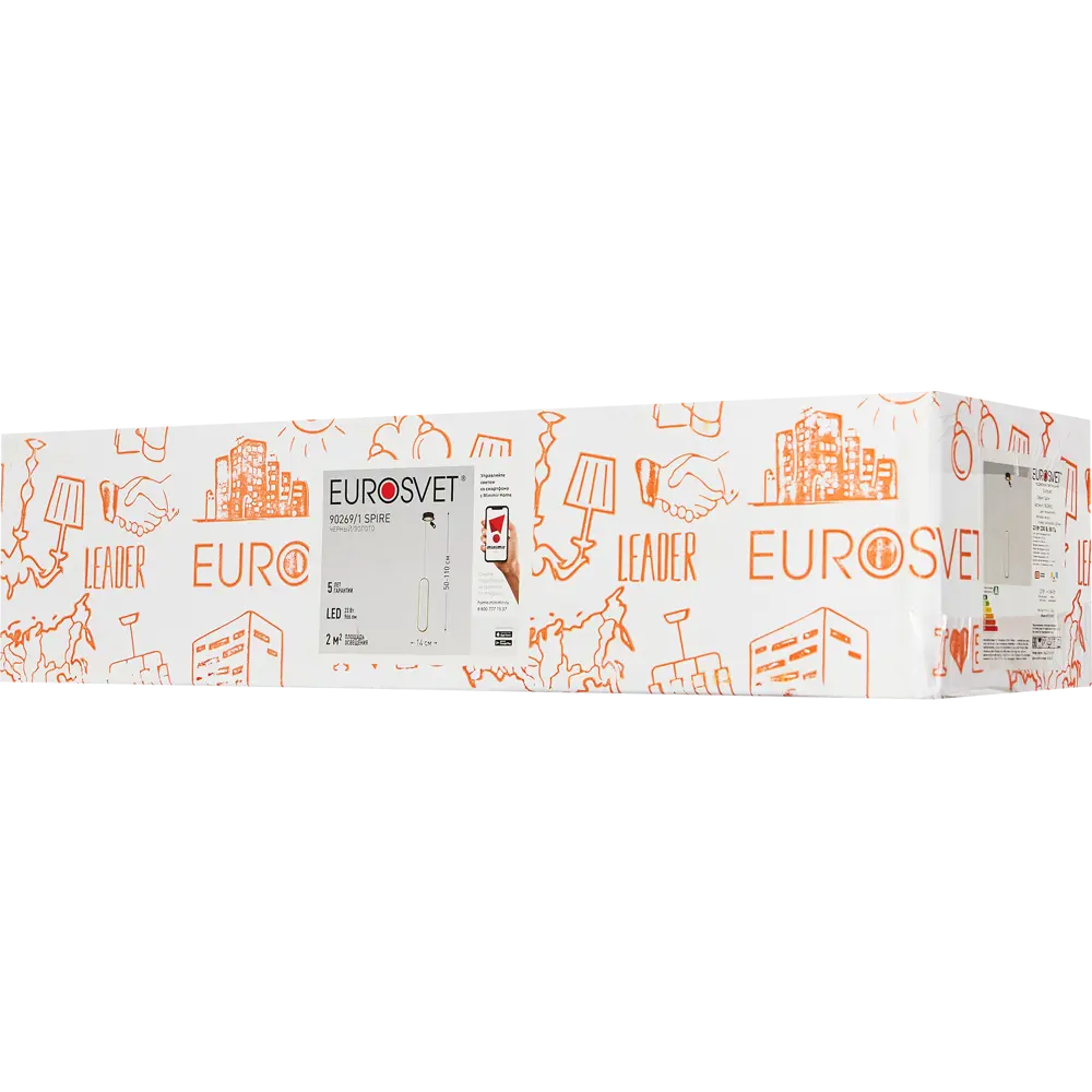 Светильник подвесной светодиодный Eurosvet 23 Вт 2 м² нейтральный белый свет, цвет чёрный/золото 84659750 STLM-2016498  - Вид №7