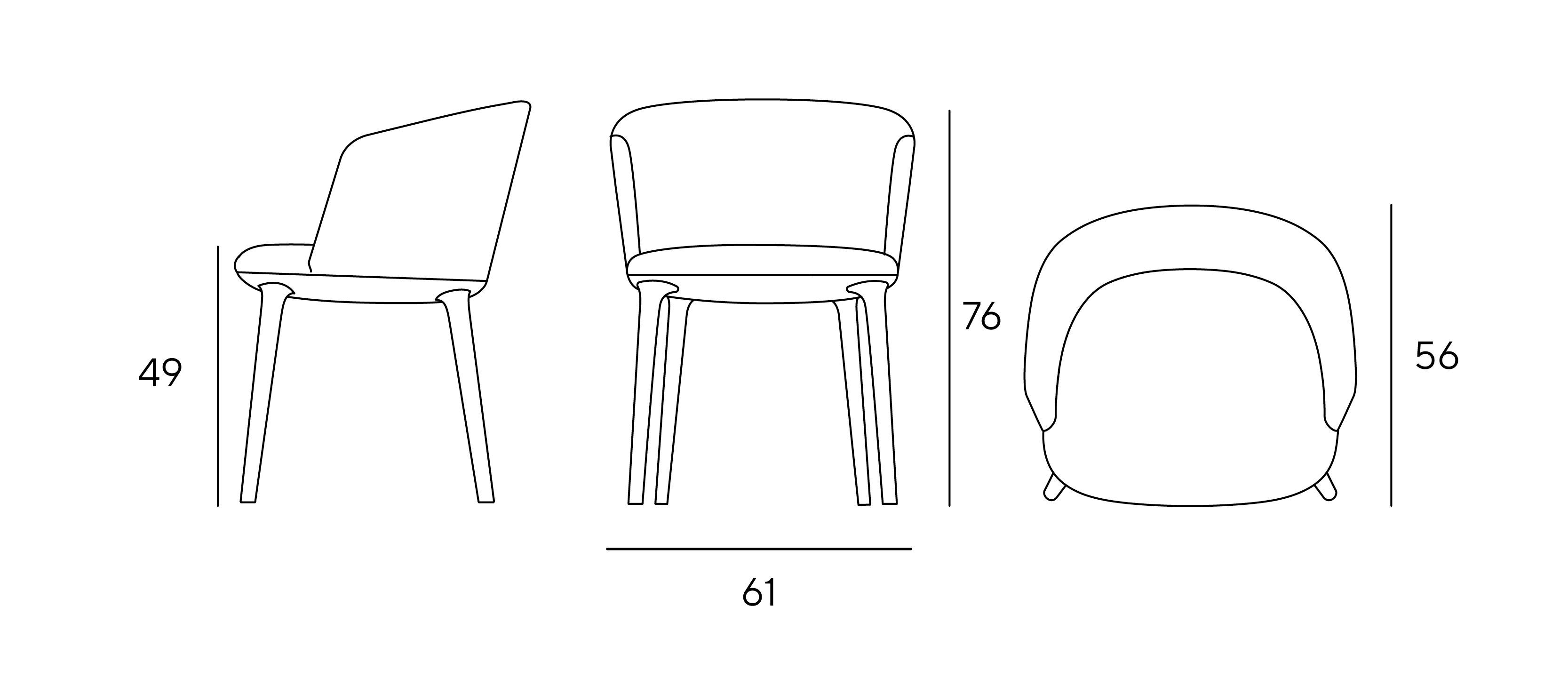 Тканевый стул с подлокотниками Innova Imbottiti HEO ARCH-00027468 - Вид №4