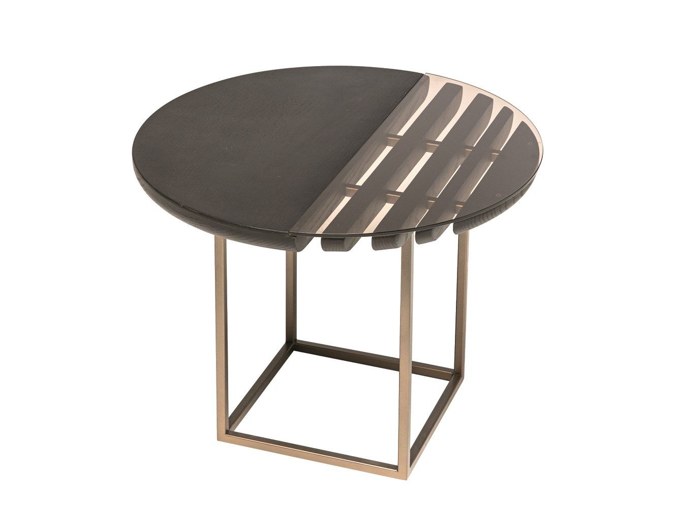 Круглый стеклянный журнальный столик для гостиной Shake Tal ARCH-00024254 - Вид №1