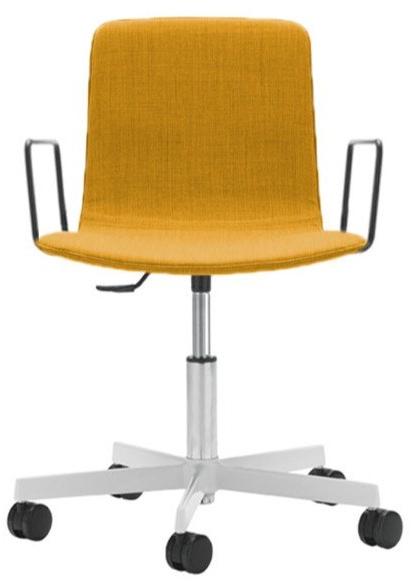 Viccarbe Офисное кресло из ткани с подлокотниками на колесиках Klip sun-id-1393921 - Вид №2