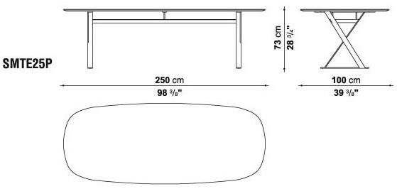 Maxalto Прямоугольный стол со столешницей из МДФ Pathos sun-id-1494695 - Вид №8