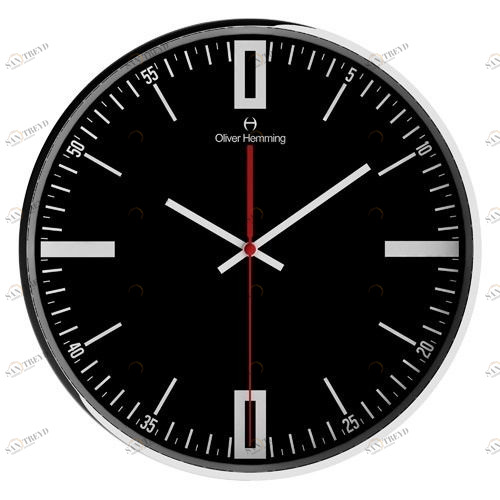 Настенные часы Simplex, Ø40 см, черные, W400S45B Oliver Hemming 