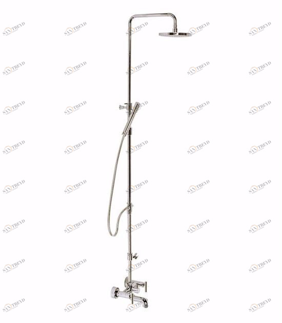 Rubinetteria Giulini Настенная душевая стойка с ручным душем и верхним душем G4 F7700wc-s