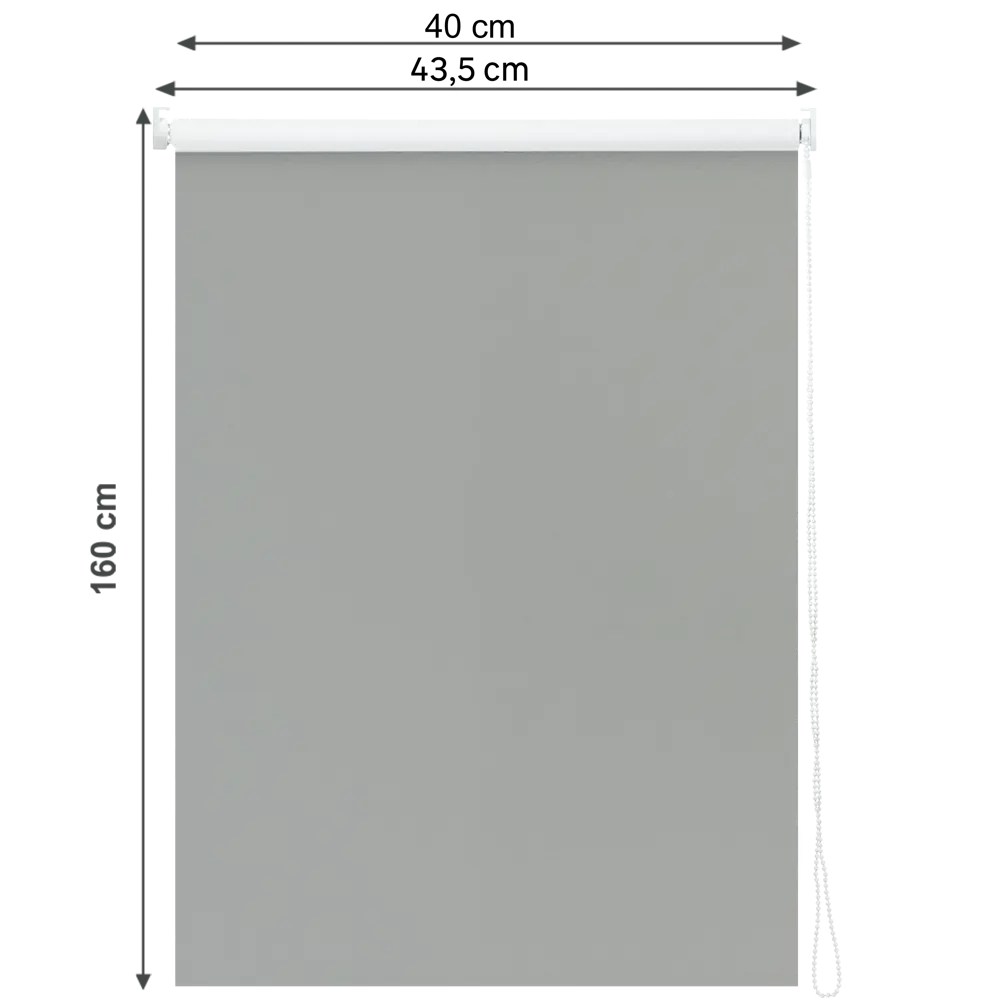 Штора рулонная блэкаут Inspire Santos 40x160 см серая Granit 3 82692236 STLM-2100862 - Вид №1