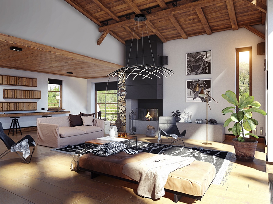 108969 Подвесной светильник 124Ø BLUETOOTH черный Schuller Trama - Вид №2