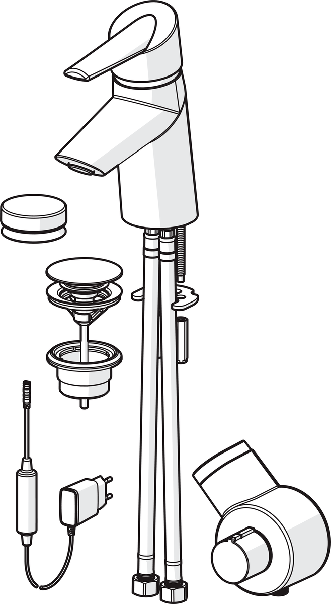 Oras 2701FT Смеситель для умывальника, 230/5 V 2701FT Optima Хром  - Вид №2