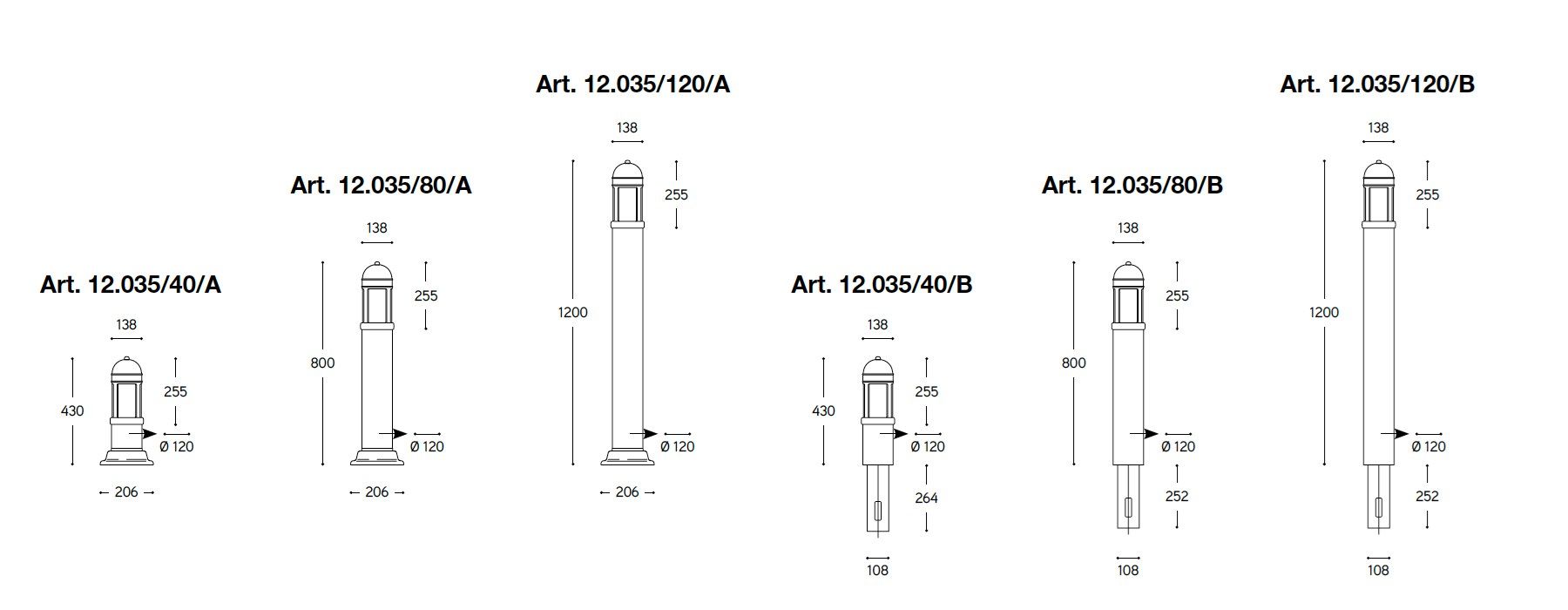 Светодиодный световой столб Aldo Bernardi Postierla ARCH-00078421 - Вид №1