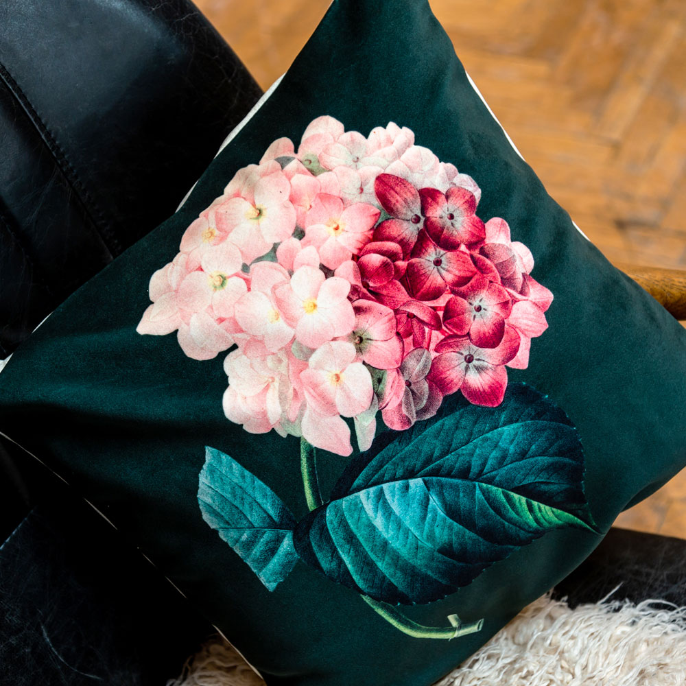 4112146 Подушка «Цветочный ноктюрн / Грин» Object Desire  - Вид №1