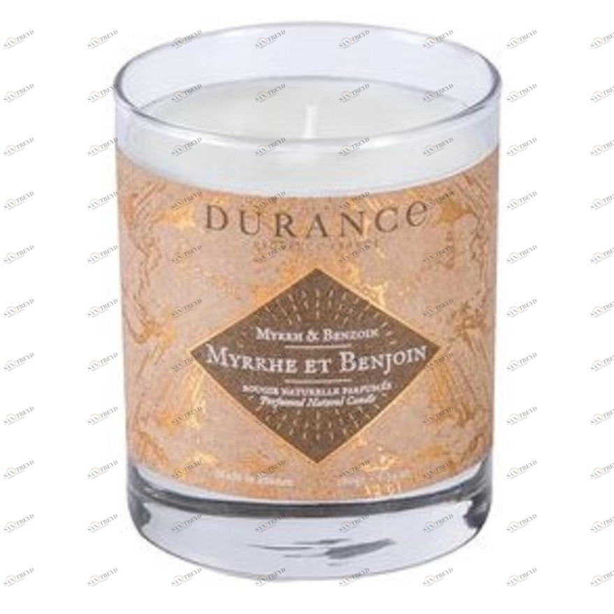 Ароматическая свеча 180гр "Мирт" и смола" Myrrh & Benzoin DURANCE  301503 Бежевый 