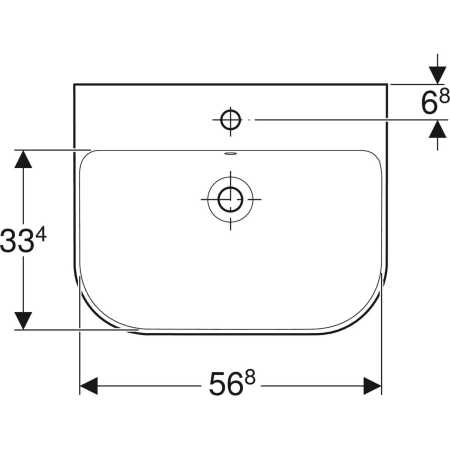 500.230.01.1 Раковина Geberit Smyle Geberit  - Вид №11