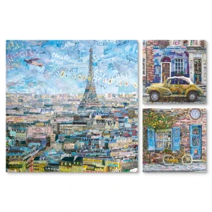 Картина на МДФ Улочки Парижа 30x60 см 3 шт 85336858 STLM-2065195