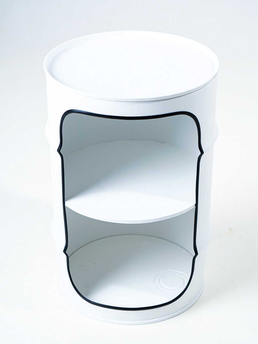 Бочка-шкаф декоративная металлическая белая Xe White STARBARREL  00-3895257 Белый  - Вид №3