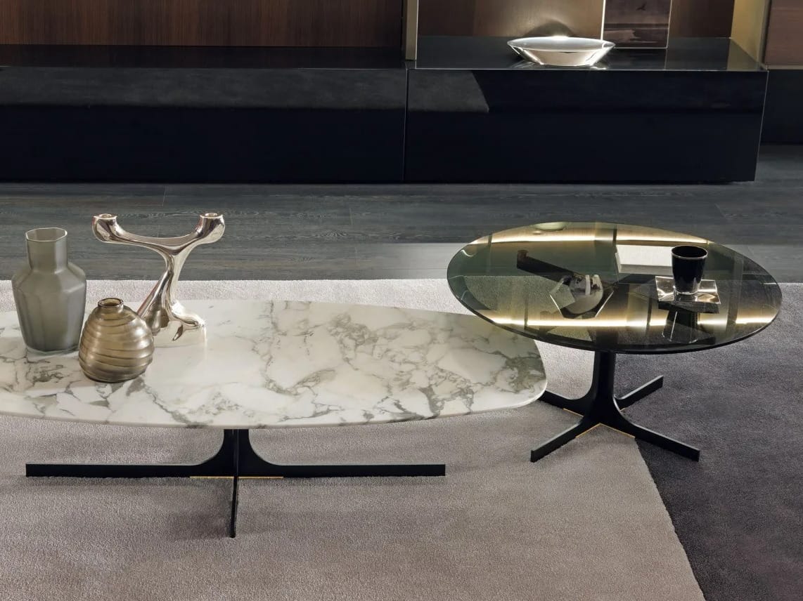 Круглый стеклянный журнальный столик MisuraEmme JANUS ARCH-00048633 - Вид №2