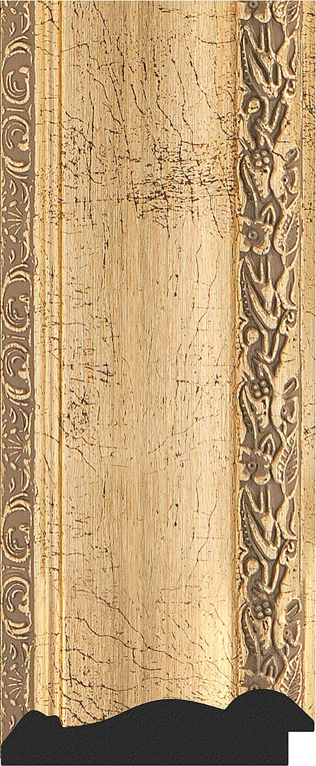 BY 7390 Зеркало в багетной раме - состаренное серебро с орнаментом 120 mm EVOFORM Octagon - Вид №3