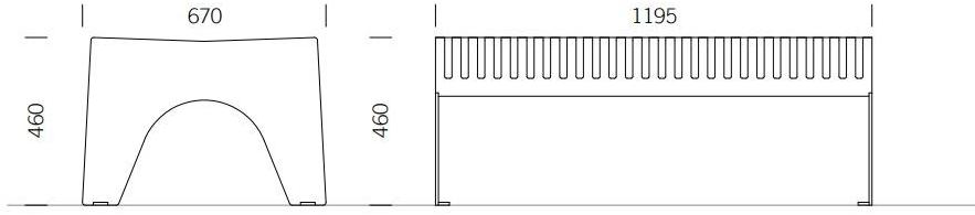 BENKERT BANKE Скамья из нержавеющей стали без спинки Chalidor sun-id-1356288 - Вид №2