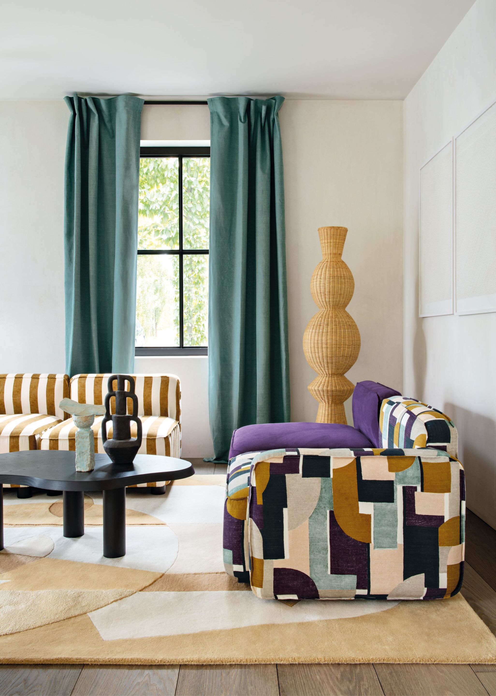 Многоцветная моющаяся ткань из хлопка и льна Casamance Paris Texas ARCH-00000407 - Вид №2