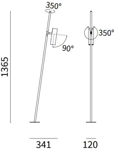Lucifero's Регулируемый светодиодный уличный торшер Iferrosi If05.9 - Вид №1