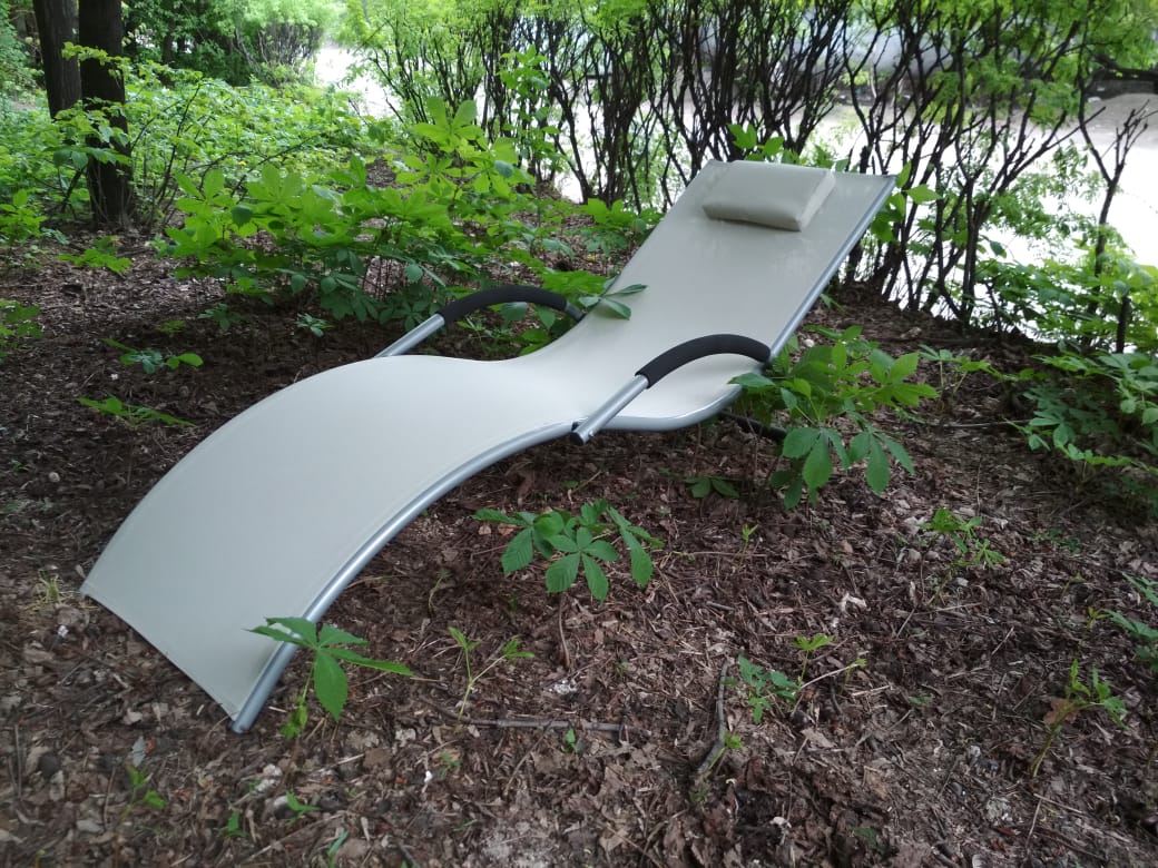 Шезлонг-лежак 68х176 см кремовый Garden Way BRIGO 770505 GARDEN WAY  00-3885121 Бежевый  - Вид №1