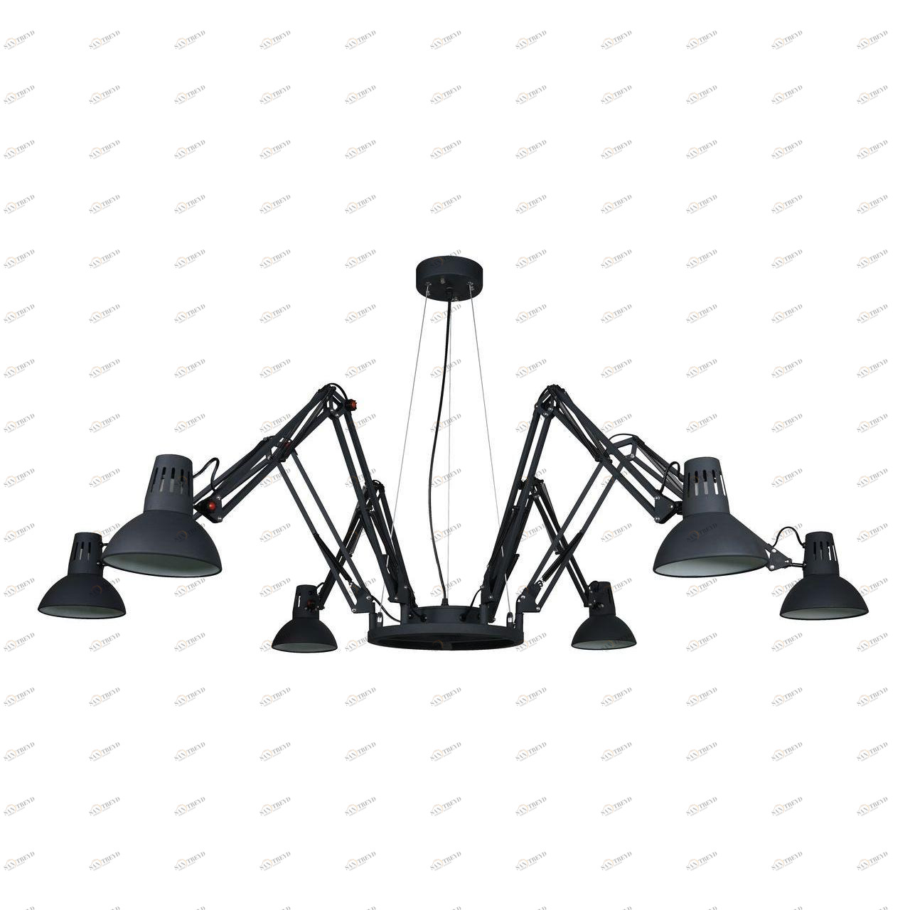 Подвесная люстра Arte Lamp Ragno A2043SP-6BK ARTE LAMP ДИЗАЙНЕРСКИЕ, RAGNO BLACK 108442 Черный 