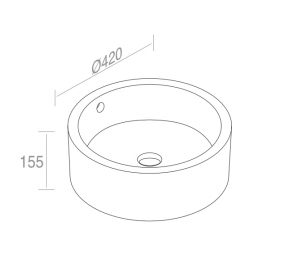 L260T1R0V0.100 Накладная раковина круглая A. e T. Italia BOLD Белый глянцевый AeT ITALIA - Вид №1