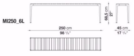 B&B Italia Outdoor Прямоугольная садовая консоль из алюминия и дерева Mirto outdoor sun-id-1508468 - Вид №8
