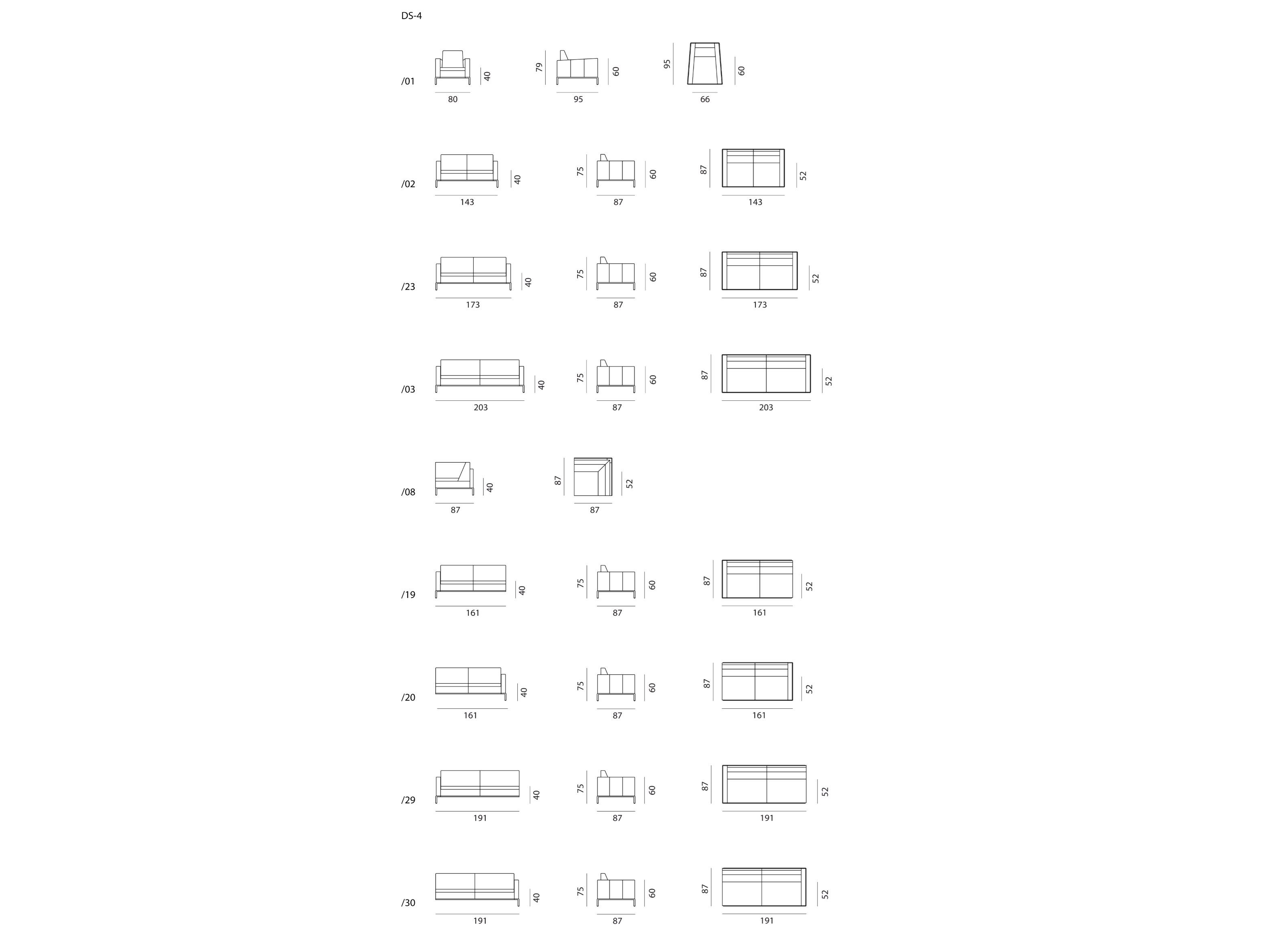 3-местный кожаный диван de Sede DS-4 ARCH-00129706 - Вид №4