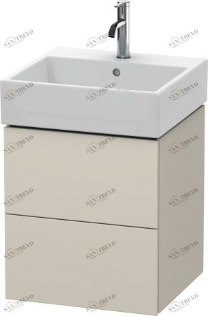LC627409191 Тумбочка подвесная L-Cube #LC6274 484 x 459 мм Серо-коричневый декор Duravit