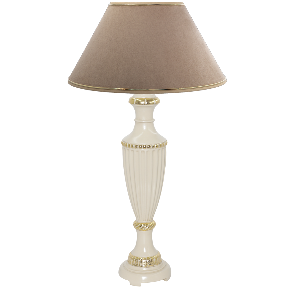 32004,34013 Настольная лампа Ваза Ребристая Айвори Карамель BOGACHO 4627138210567, 4627179657130