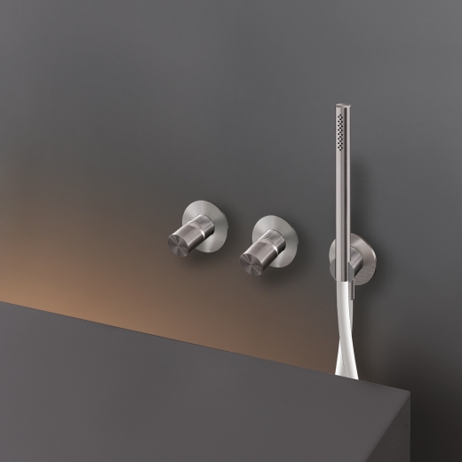 Настенный 2 смесители, установленные для ванной / душем с цилиндрическая ручного душа диаметром 18 м т < / р> CAR54 CEADESIGN  - Вид №1