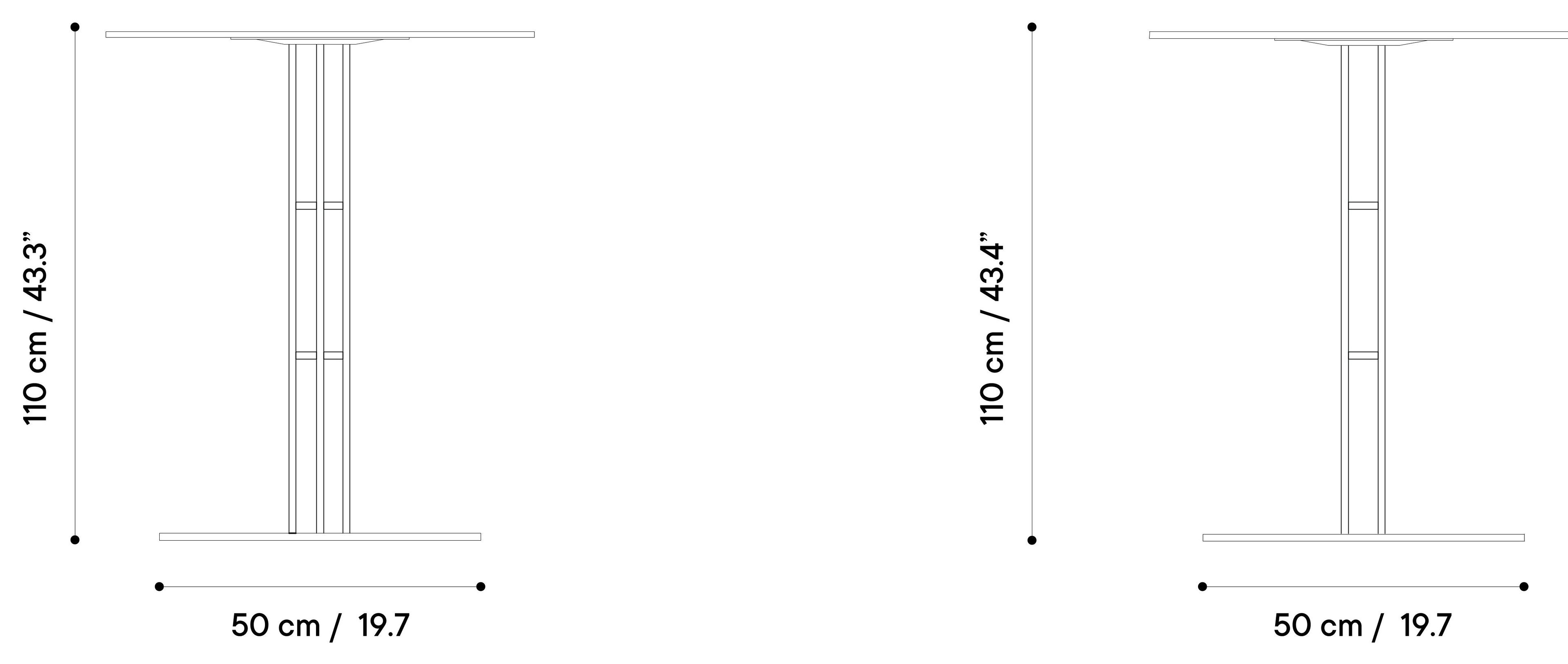 Стальной высокий круглый садовый стол iSimar Paradiso ARCH-00056799