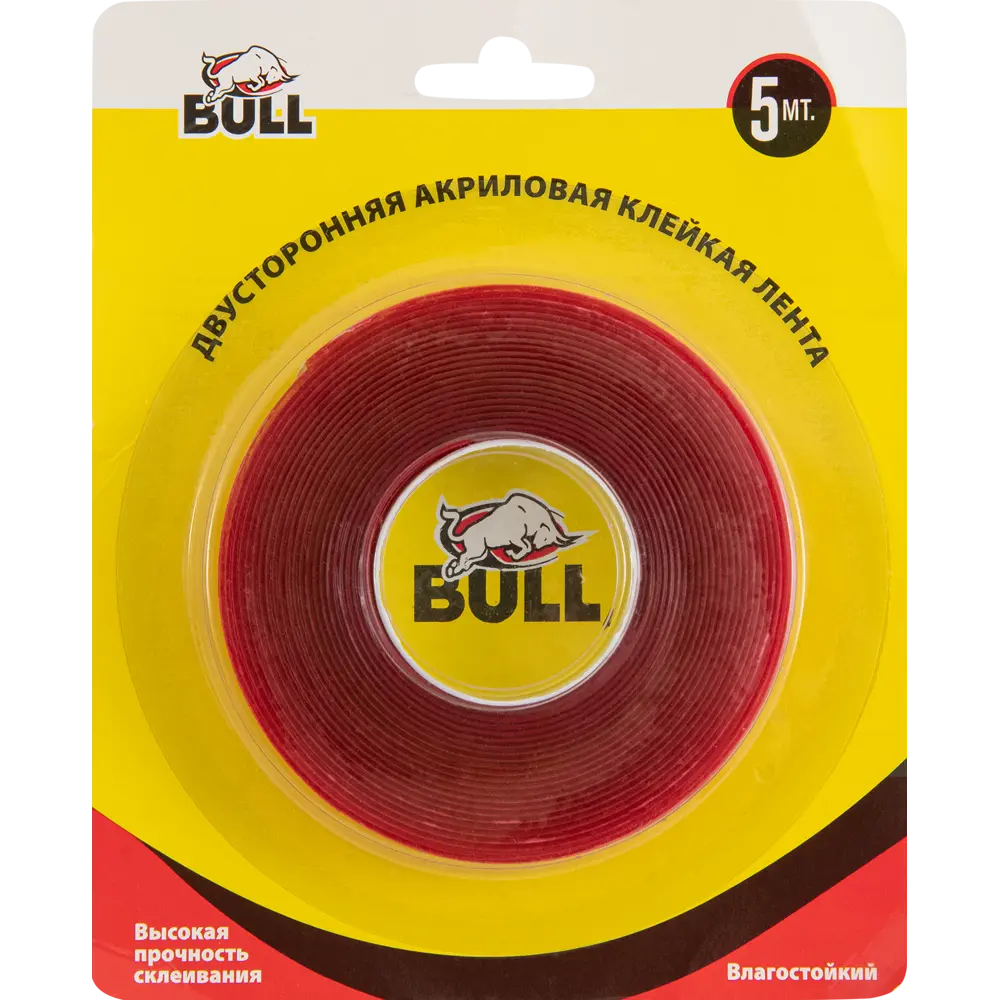 Скотч акриловый двухсторонний для внутренних и наружных работ Bull 20 мм x 5 м цвет прозрачный 84615915 STLM-2081813 Santreyd  - Вид №1