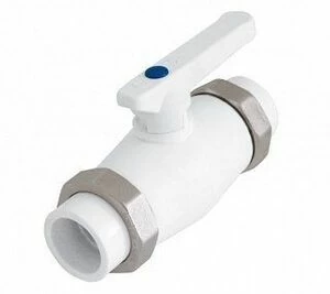 Кран шаровый KALDE D25 с разъемом двусторонним белый