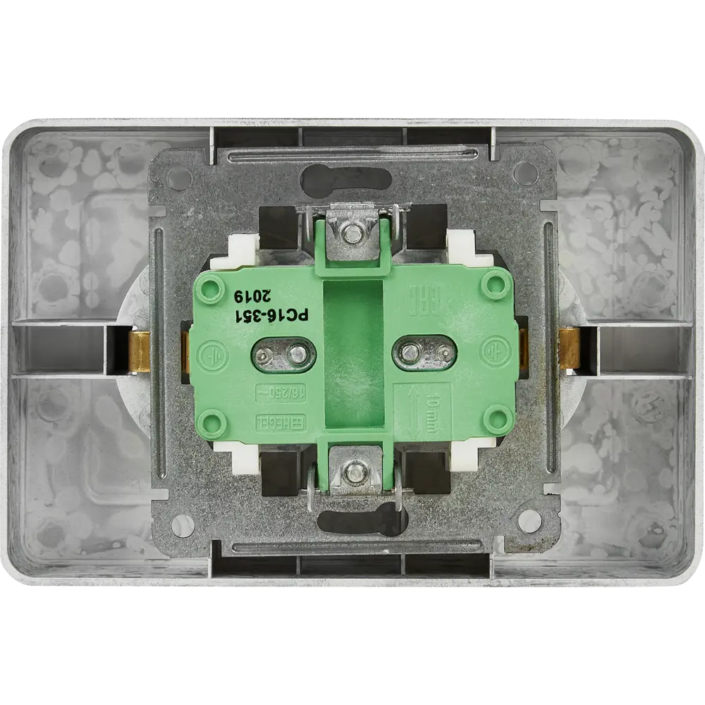 Розетка двойная встраиваемая Hegel Мастер с заземлением цвет черный STLM-2160179 - Вид №2