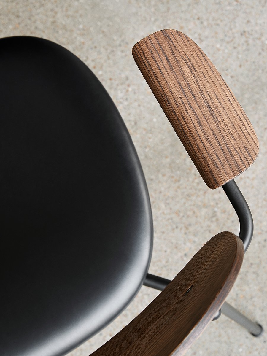 1166539 MENU Обеденный стул с подлокотником, черный Черный дуб  - Вид №3