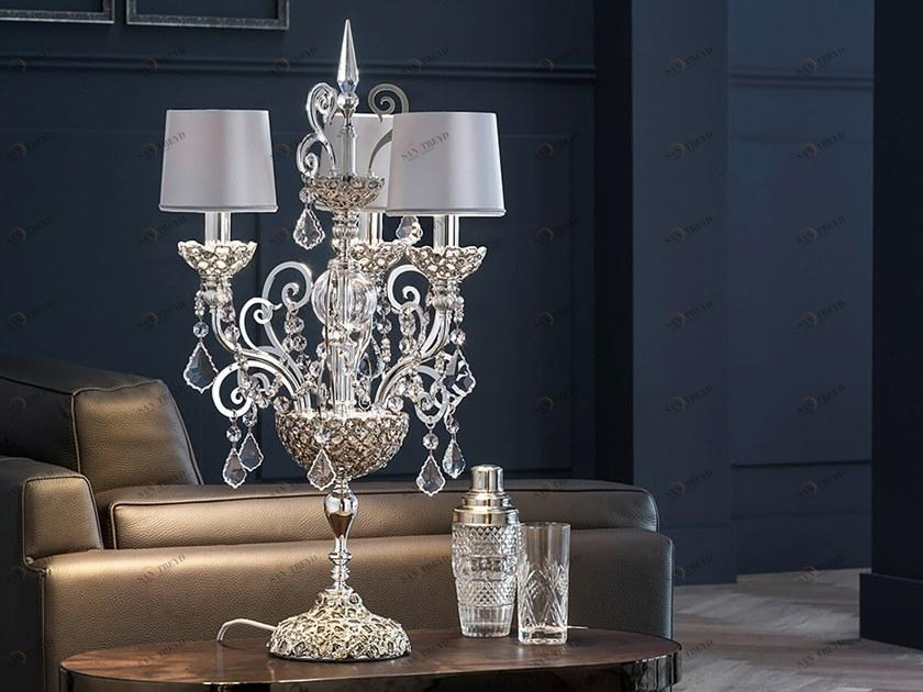 Masiero Настольная лампа из металла с кристаллами Imperial sun-id-1379245