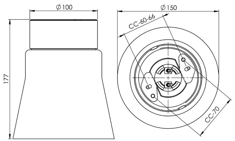 Светодиодный потолочный светильник из опалового стекла Ifö Electric Open ARCH-00068010 - Вид №3
