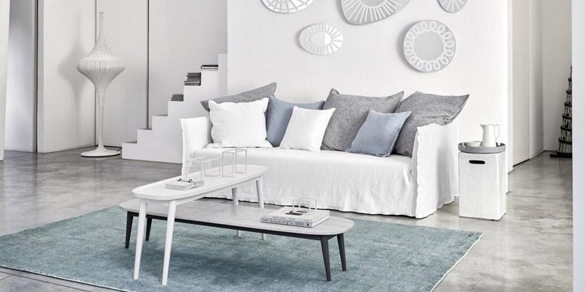 Gervasoni Мягкий диван со съемным чехлом в современном стиле 4-х местная ткань Ghost sun-id-1431634 - Вид №1