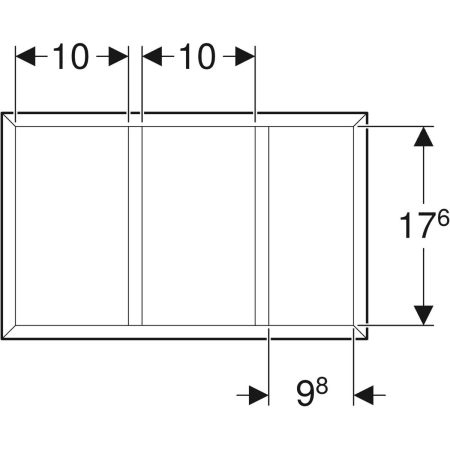500.676.00.1 Перегородка для выдвижного ящика Geberit H-образная, для нижнего выдвижного ящика Geberit  - Вид №2