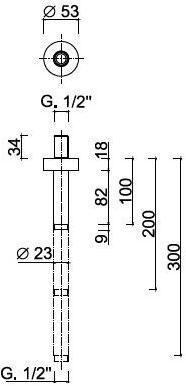 Rubinetteria Giulini Подвесной кронштейн для душа Harmony - harmony crystal 1762 - Вид №1