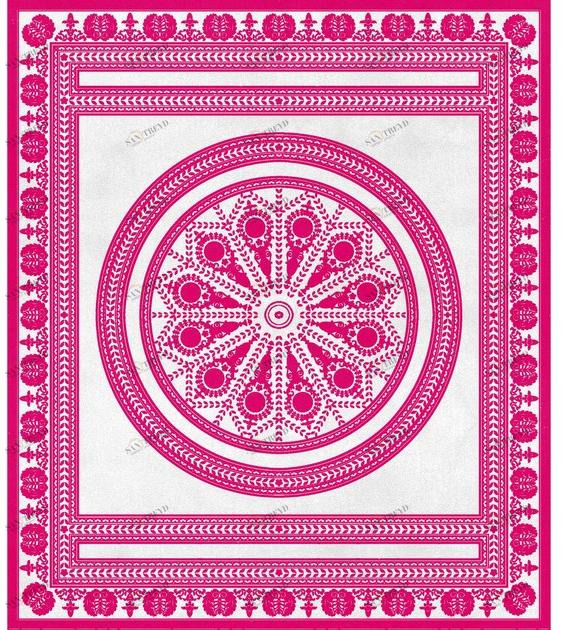 Un Tapis à Paris Прямоугольный коврик из лиоцелла с геометрическими мотивами Permanent sun-id-1401237