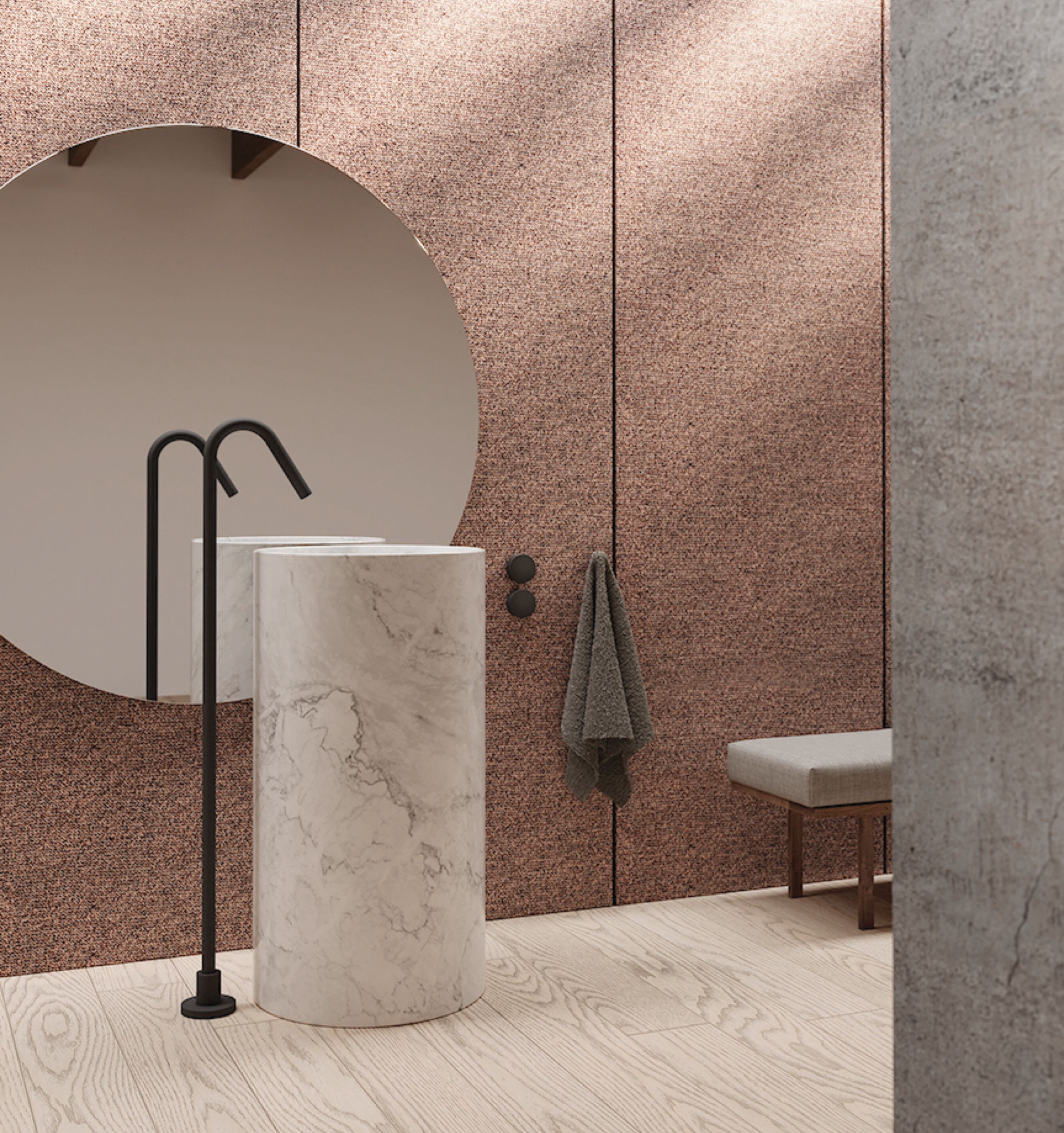 Мраморная круглая отдельно стоящая раковина Nic очевидный ARCH-00068885 - Вид №3