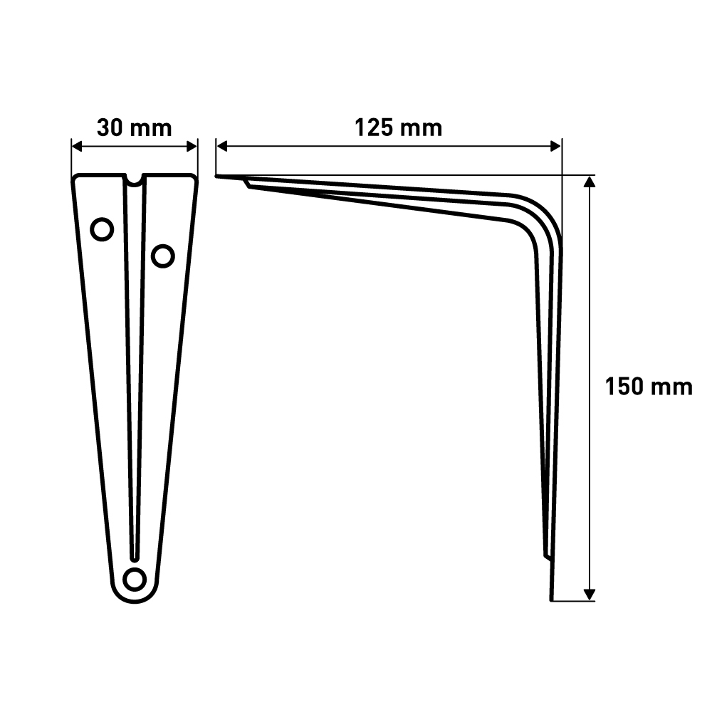 Кронштейн  Практичный, 150х125 мм, белый LJPS0128 Public Steel Россия  - Вид №6