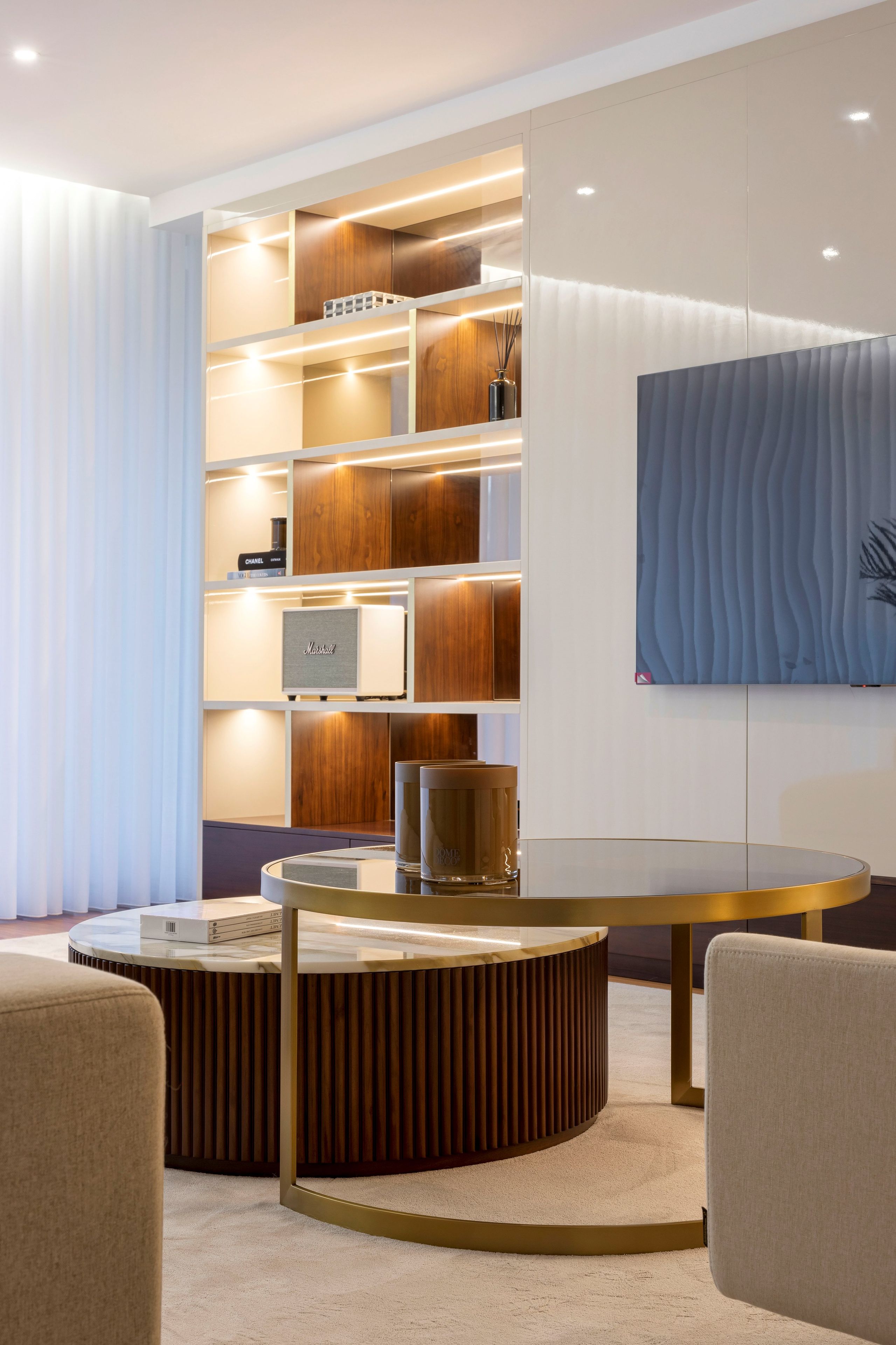 Деревянный круглый низкий журнальный столик Stylish Club медь ARCH-00061345 - Вид №6